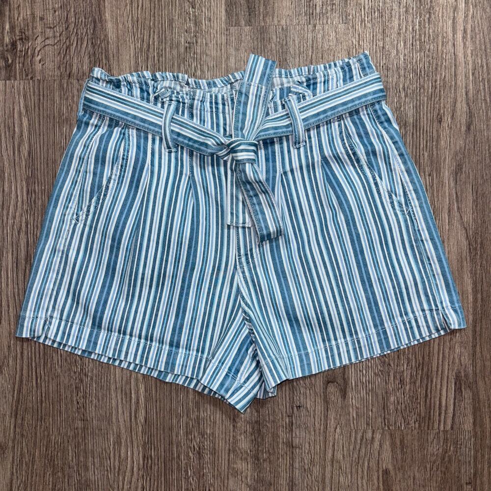 American Eagle Women’s Striped Paperbag Shorts Size 4